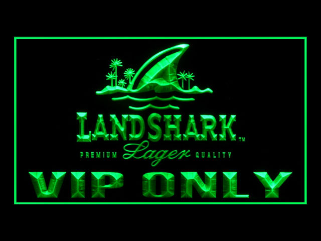 Landshark VIP ONLY Beer Pub Store Neon Light Sign